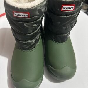 New Green Camo Kids Hunter Winter Boots Size 1